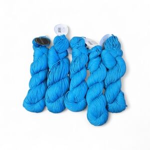 Vibrant Blue Yarn Skeins